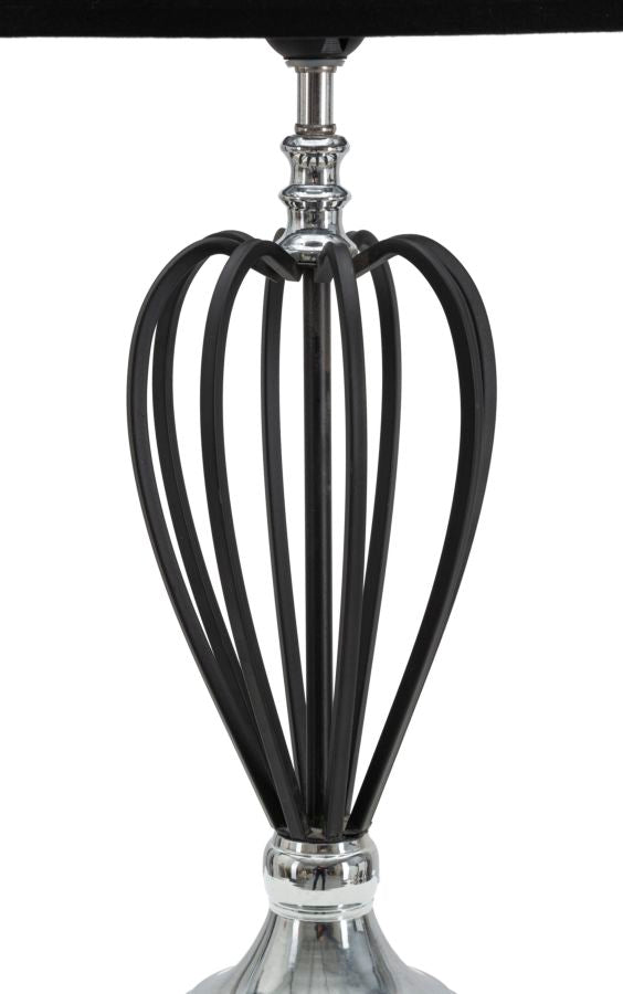 Candeeiro de Mesa GLAM – Preto e Prateado
