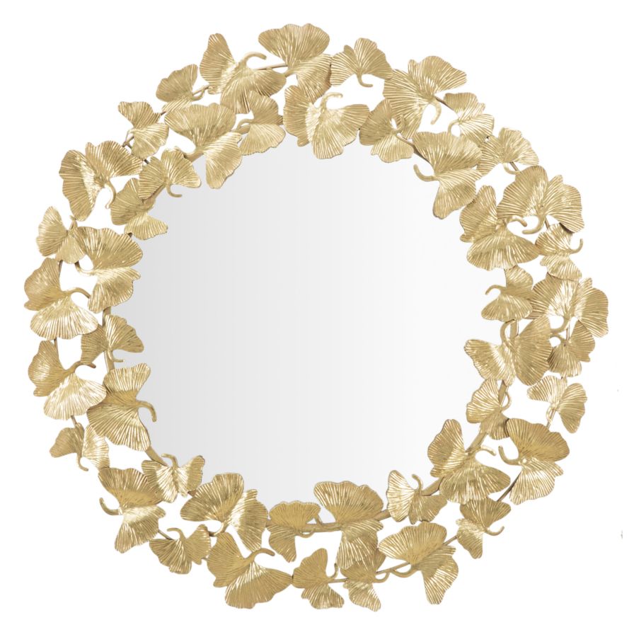 Espelho Redondo Metálico GLAM – Dourado