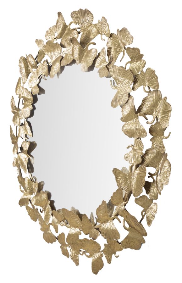 Espelho Redondo Metálico GLAM – Dourado