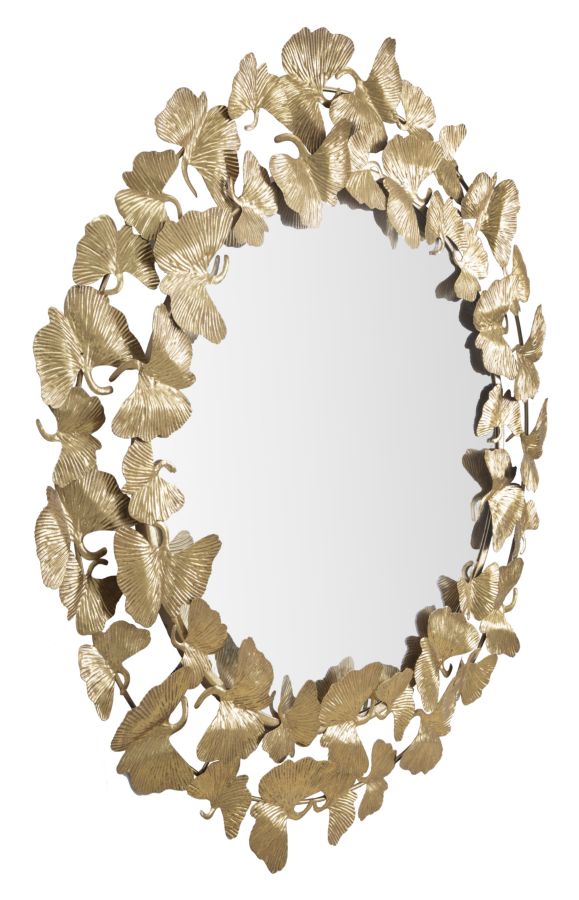 Espelho Redondo Metálico GLAM – Dourado