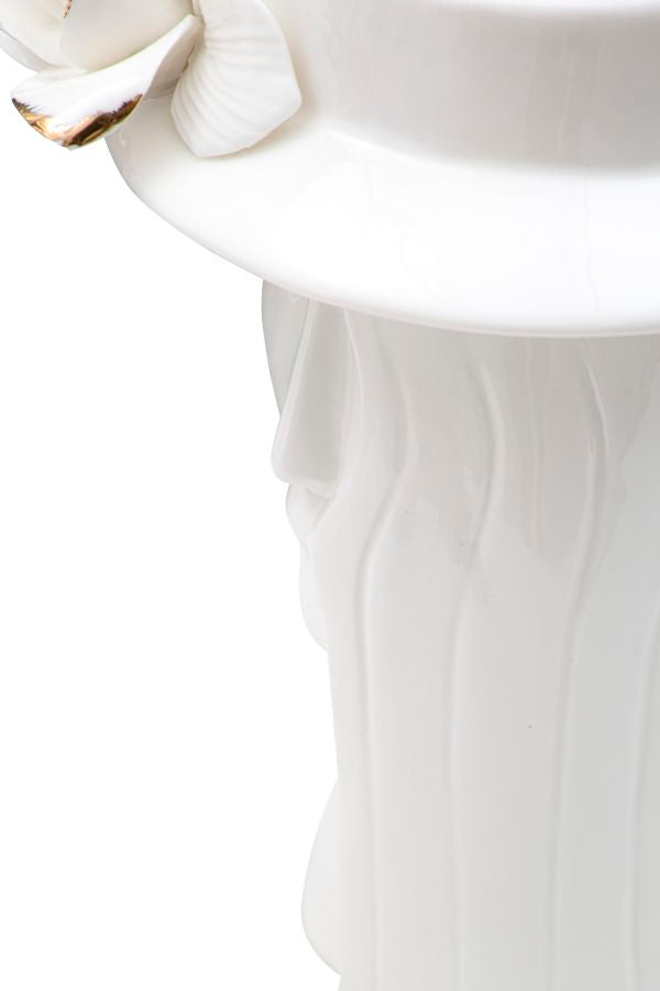 Vaso GLAM – Branco e Dourado