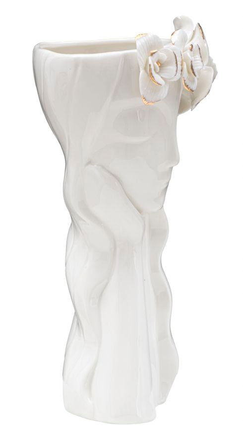 Vaso GLAM – Branco e Dourado