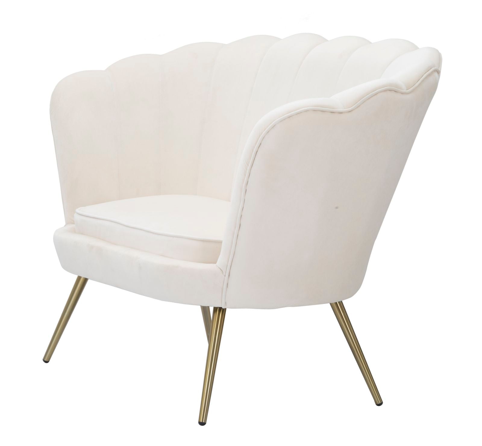 Sofá GLAM – Branco e Dourado – 2 lugares