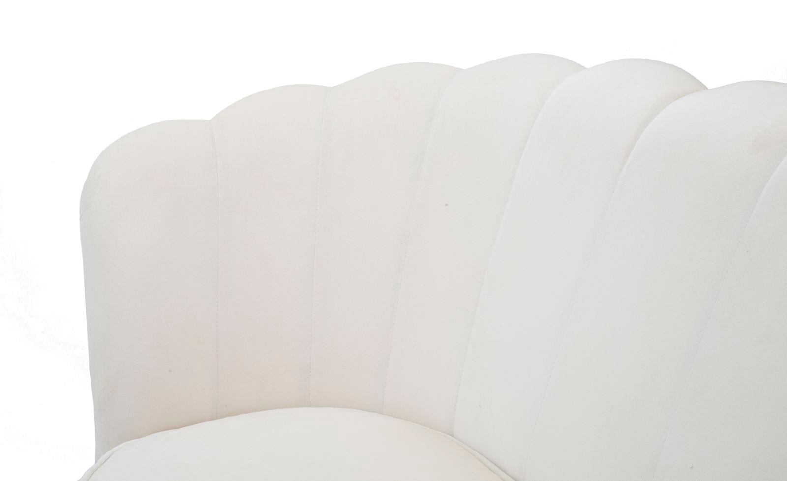 Sofá GLAM – Branco e Dourado – 2 lugares