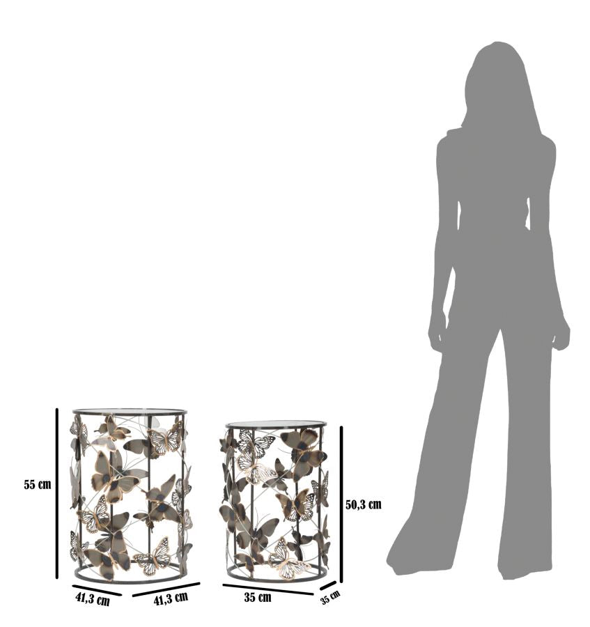 Conjunto de Mesas Redondas GLAM – Multicolor