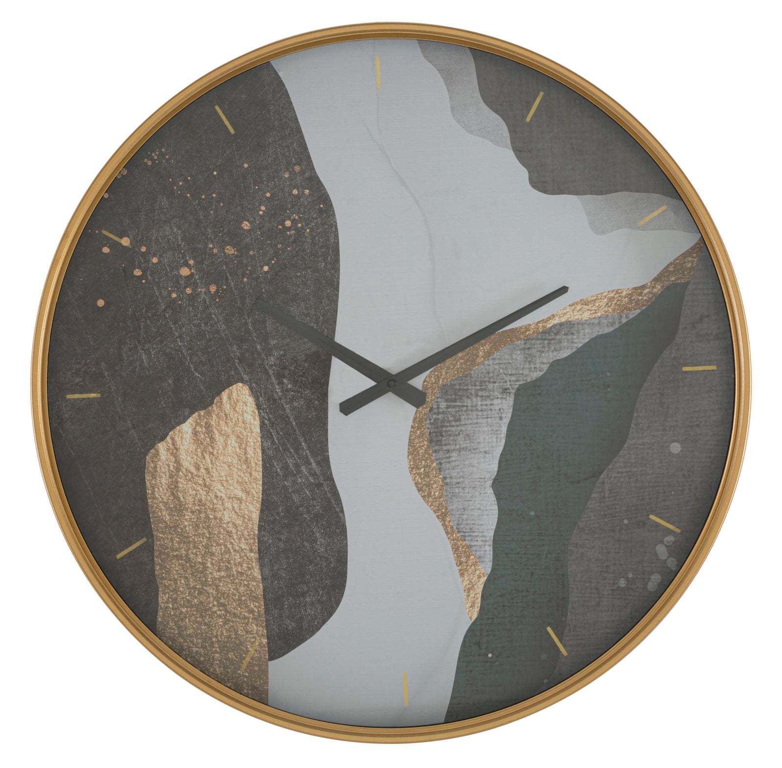 Relógio de Parede – Multicolor – MDF, Metal, Vidro