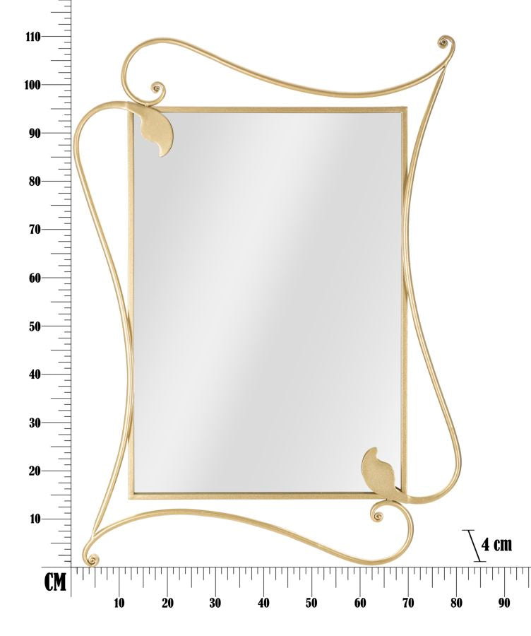 Espelho de Parede em Metal GLAM – Dourado