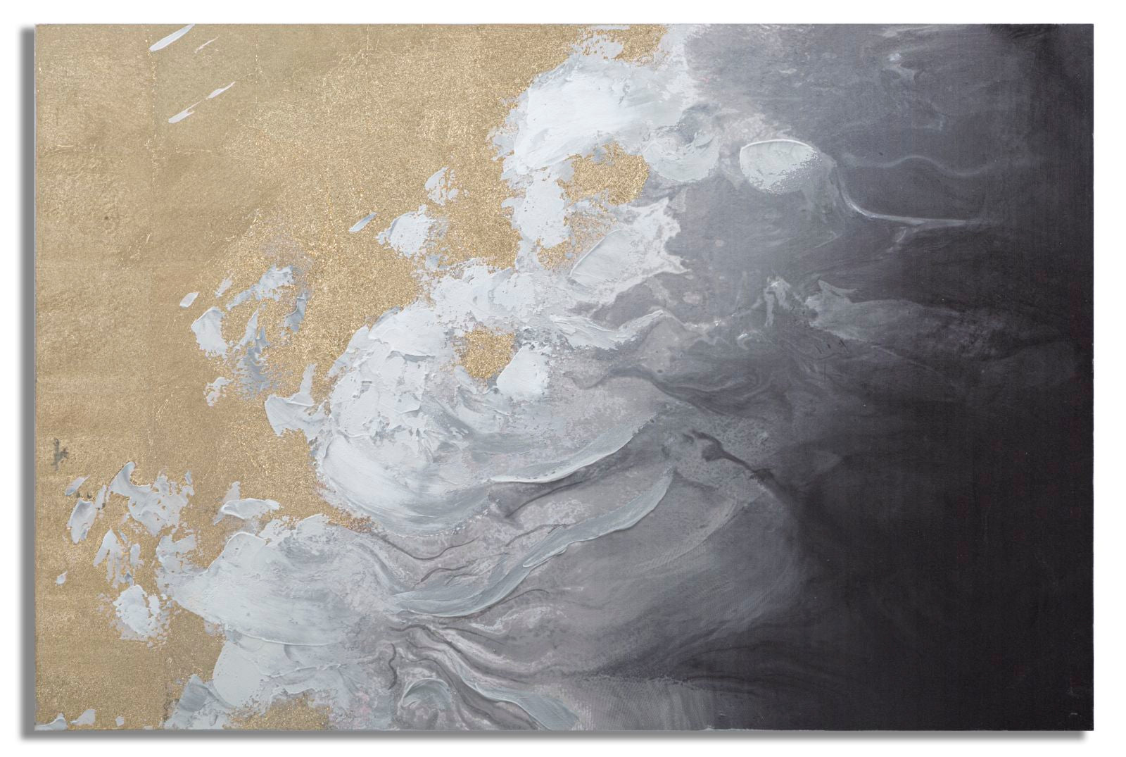 Pintura em Tela com Moldura de Madeira – Multicolor – Madeira