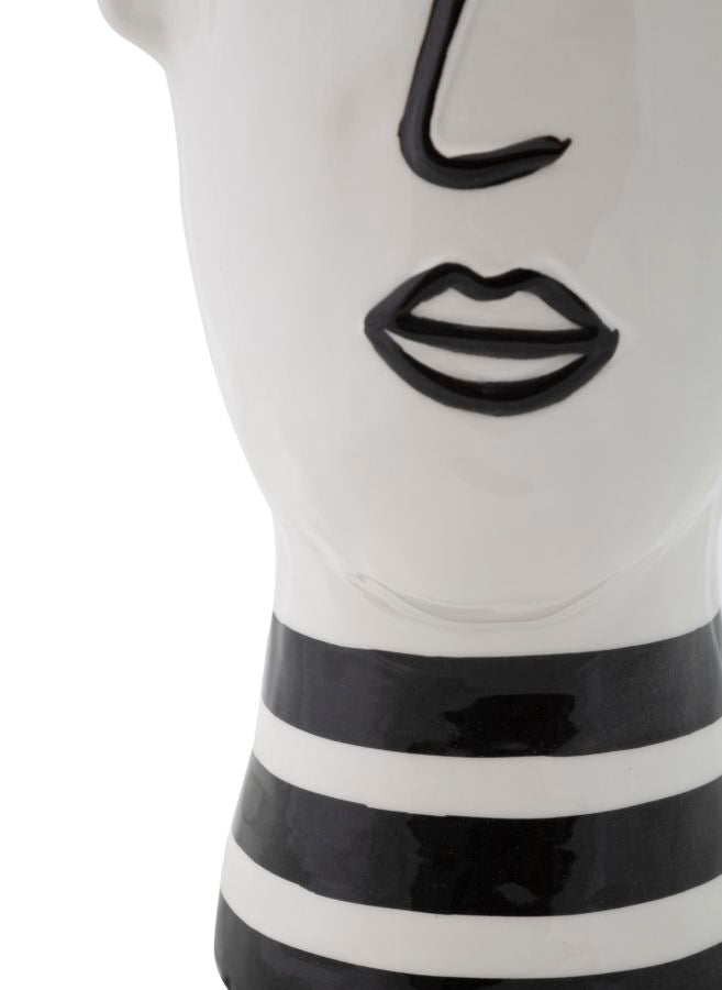 Vaso de Porcelana GLAM – Branco e Preto