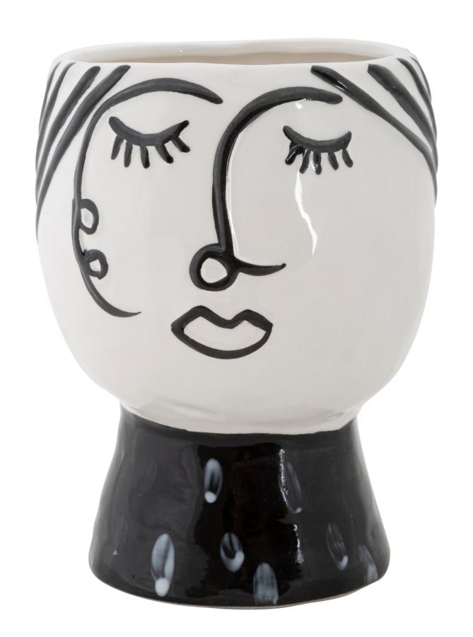 Vaso GLAM – Branco e Preto