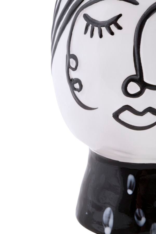 Vaso GLAM – Branco e Preto