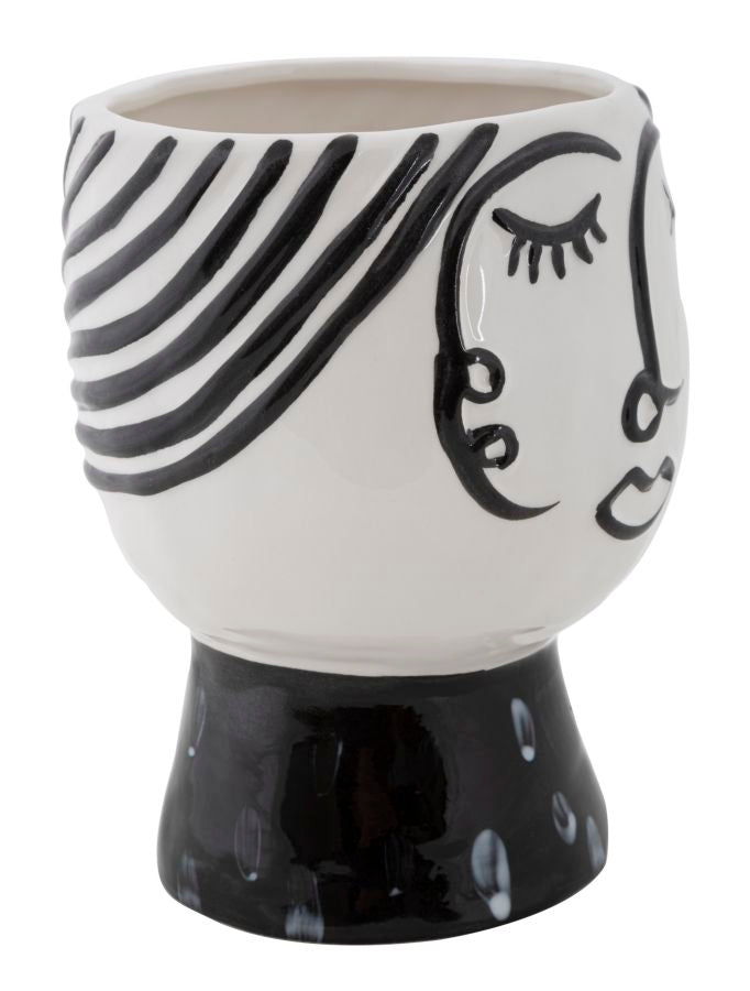 Vaso GLAM – Branco e Preto