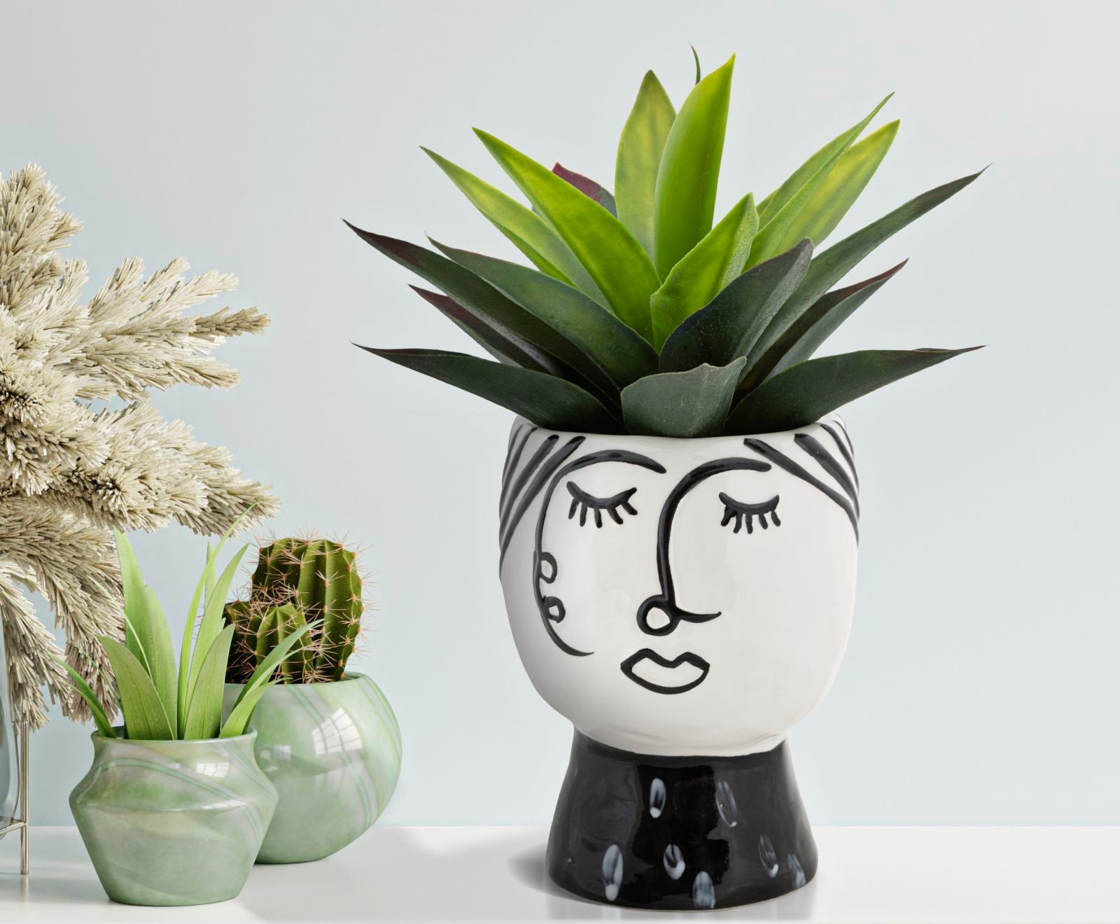 Vaso GLAM – Branco e Preto