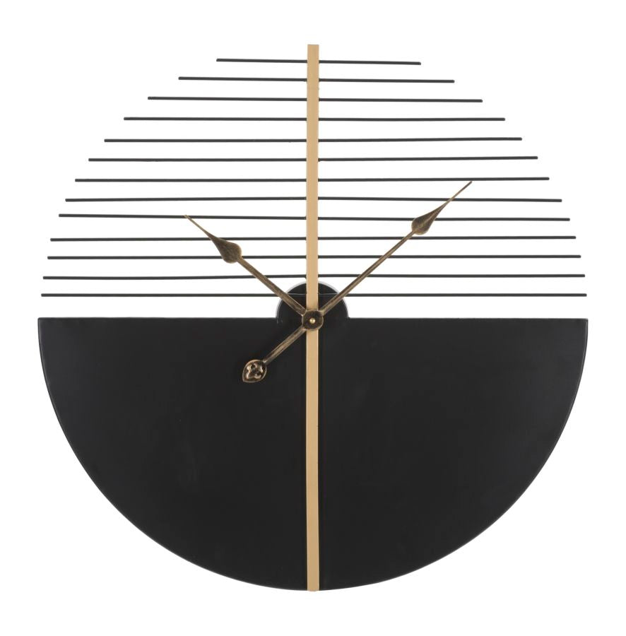 **** Relógio de Parede Elegante GLAM – Preto e Dourado

**
