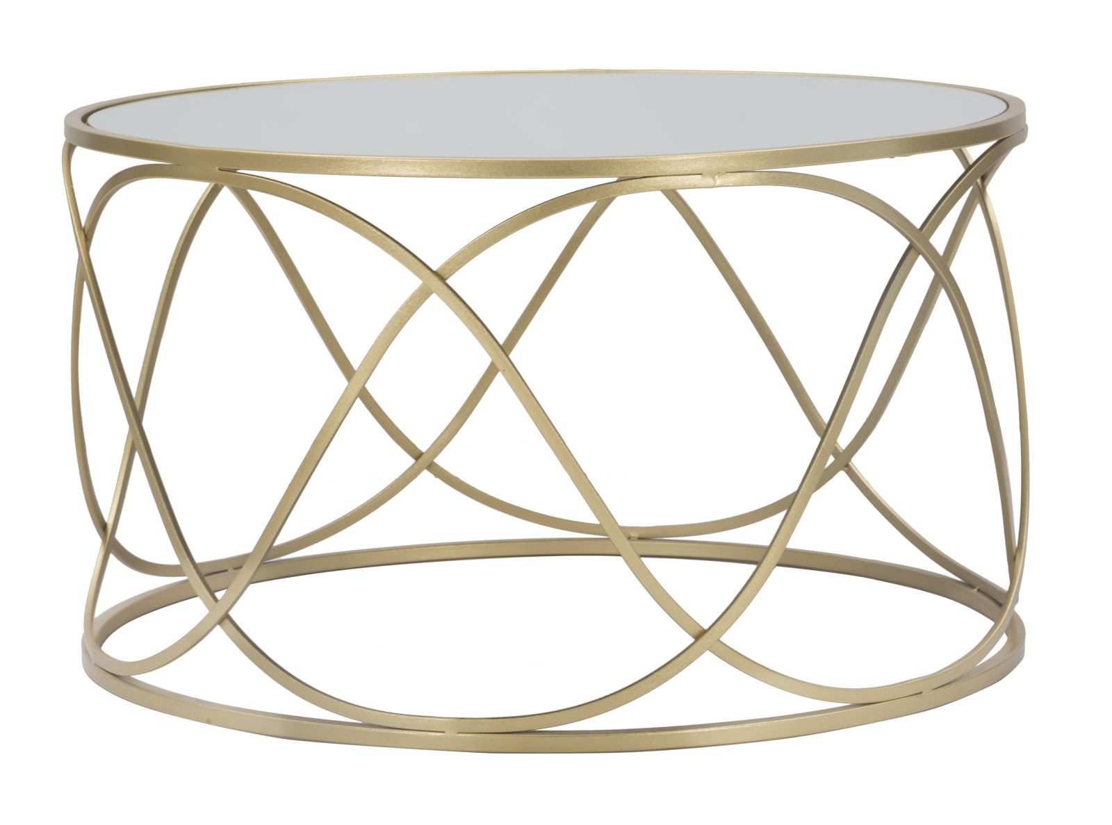 Mesa de Centro Redonda GLAM – Dourado