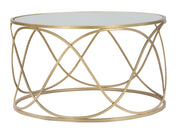 Mesa de Centro Redonda GLAM – Dourado