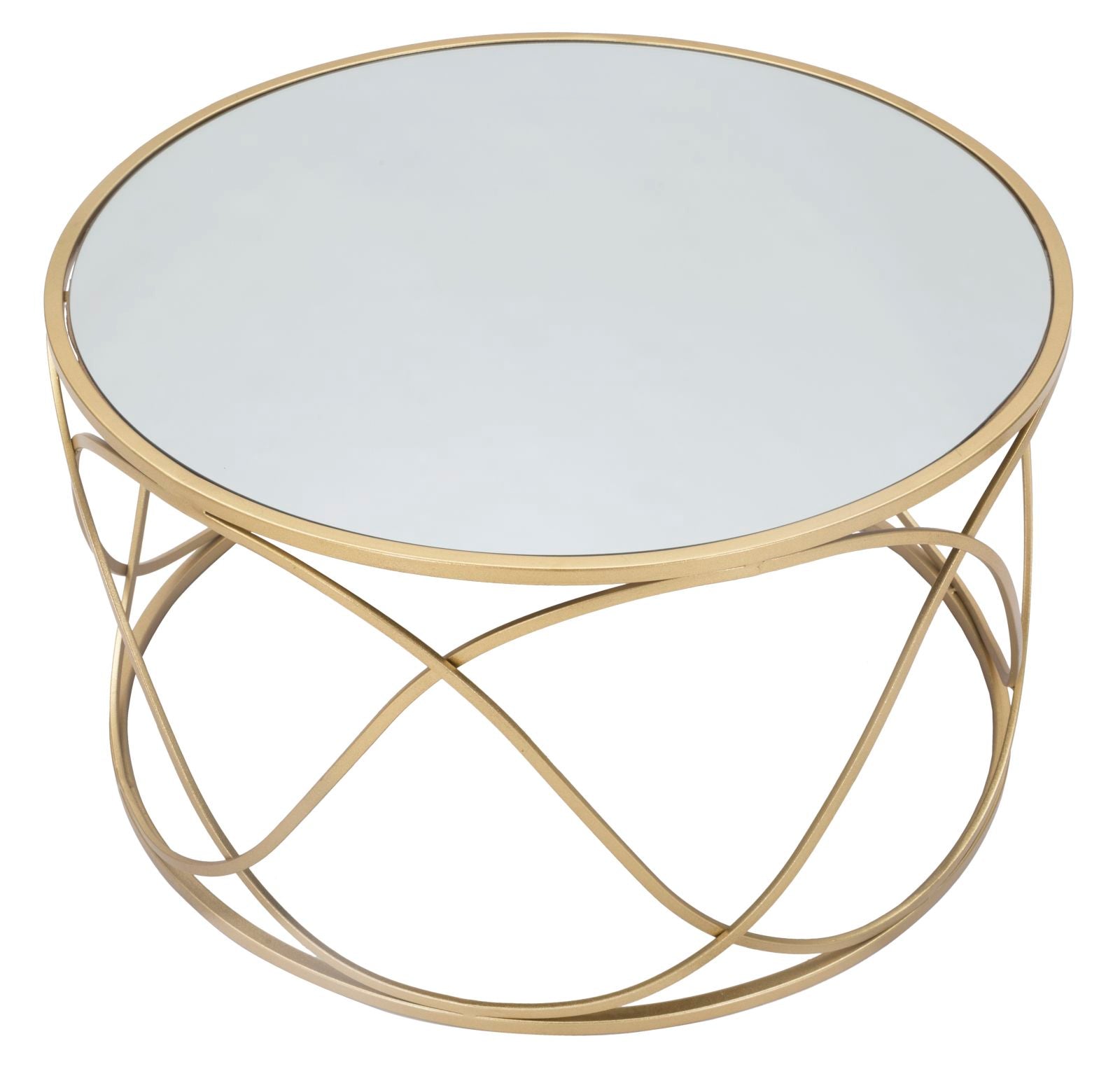 Mesa de Centro Redonda GLAM – Dourado