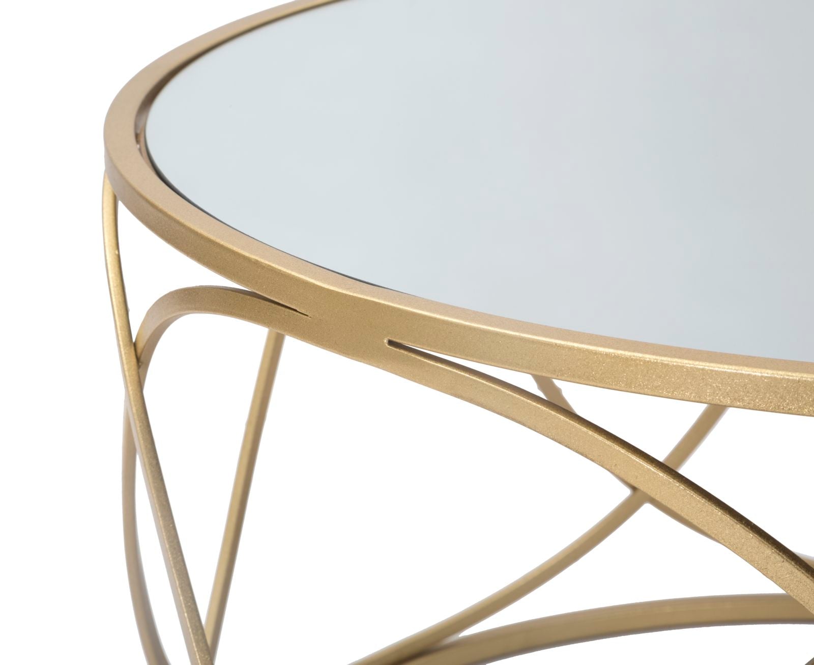 Mesa de Centro Redonda GLAM – Dourado