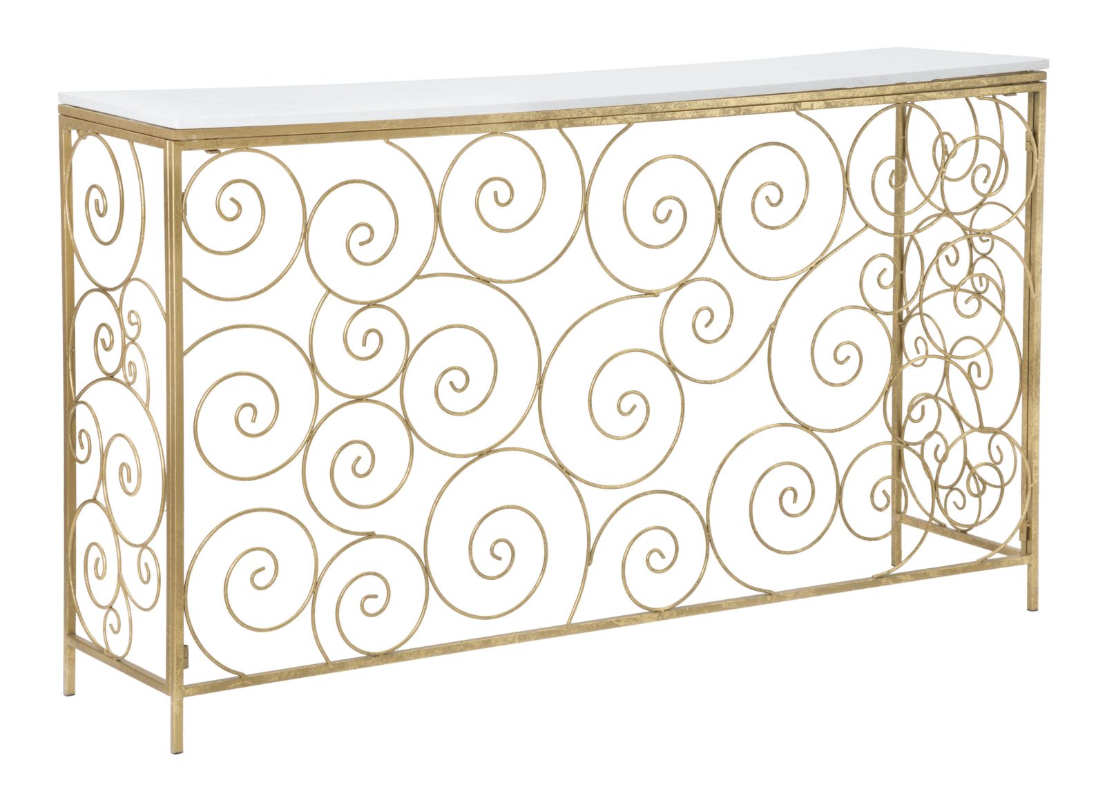 **** Consola Retangular GLAM – Dourado e Branco

**