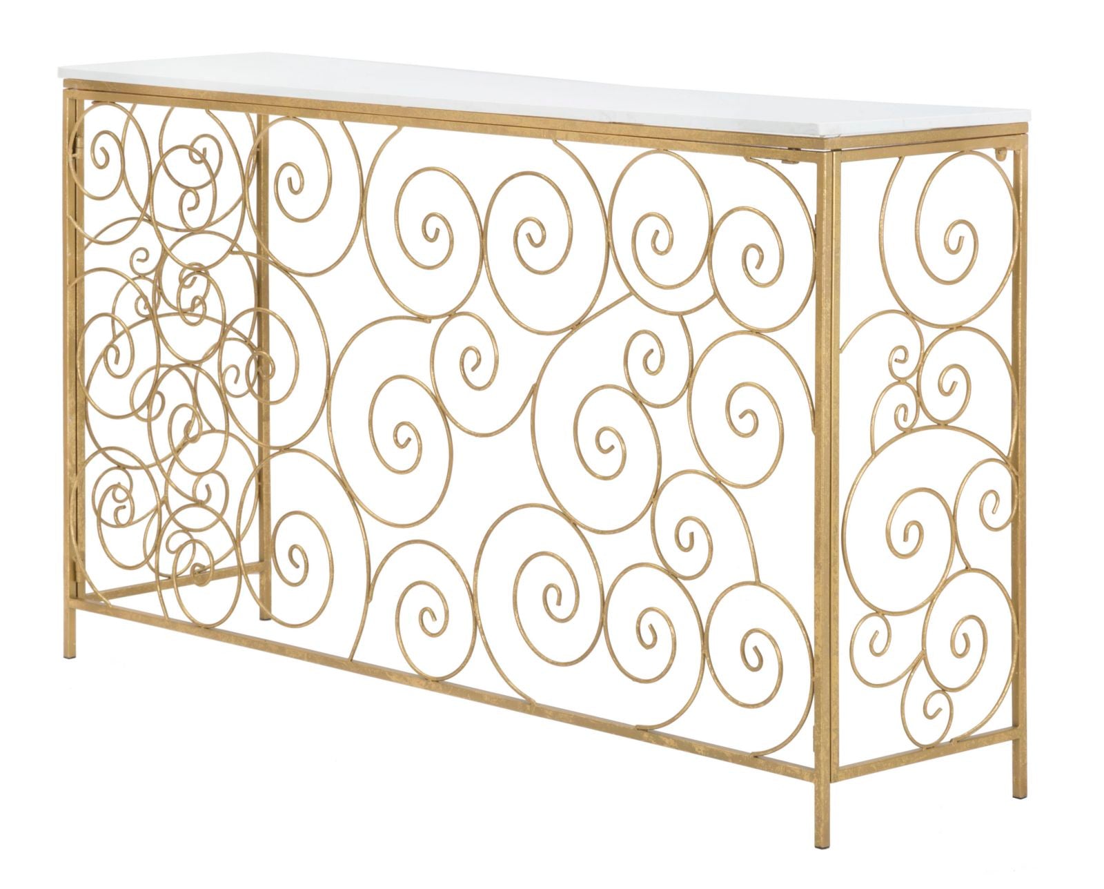 **** Consola Retangular GLAM – Dourado e Branco

**
