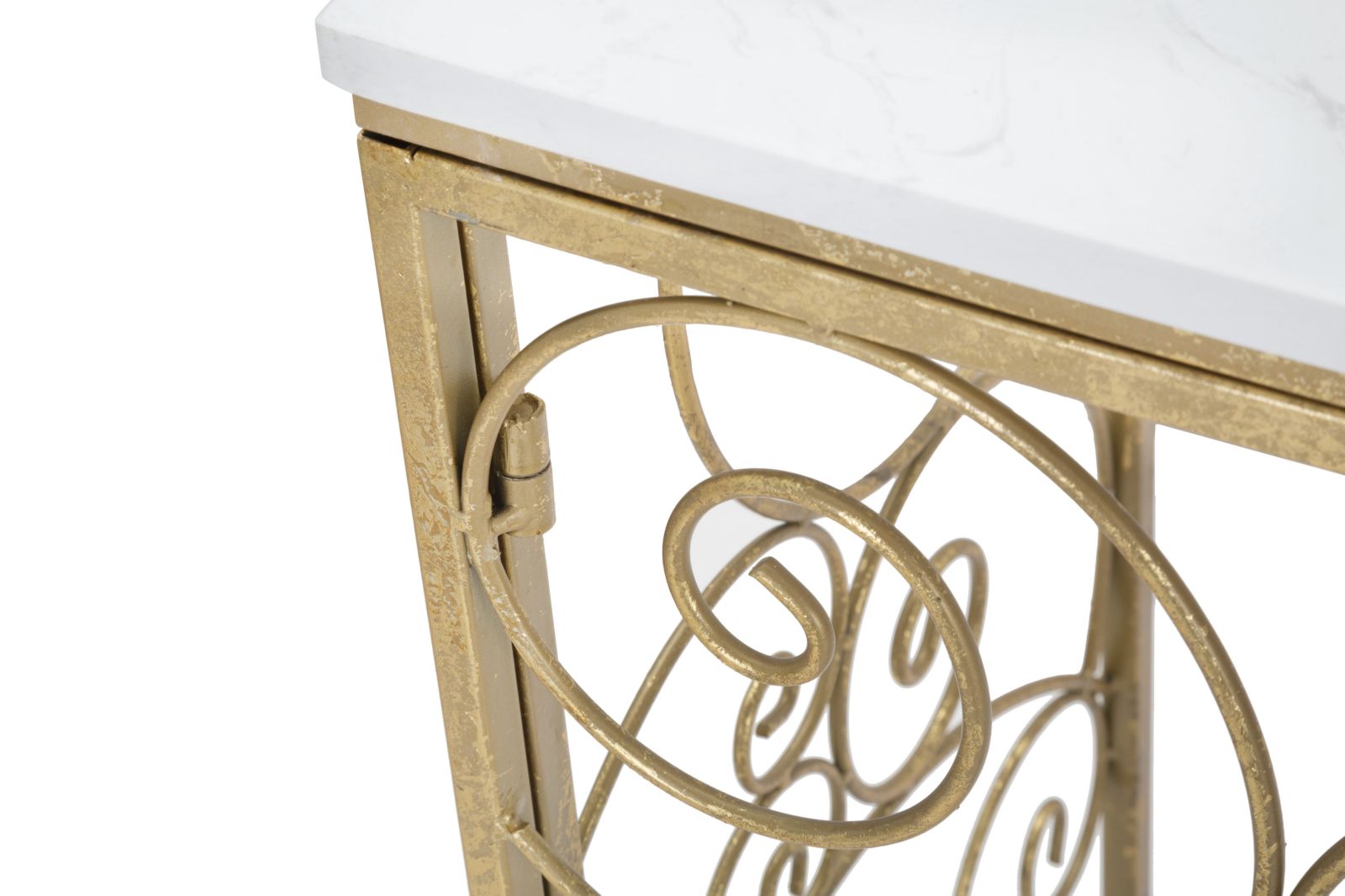 **** Consola Retangular GLAM – Dourado e Branco

**