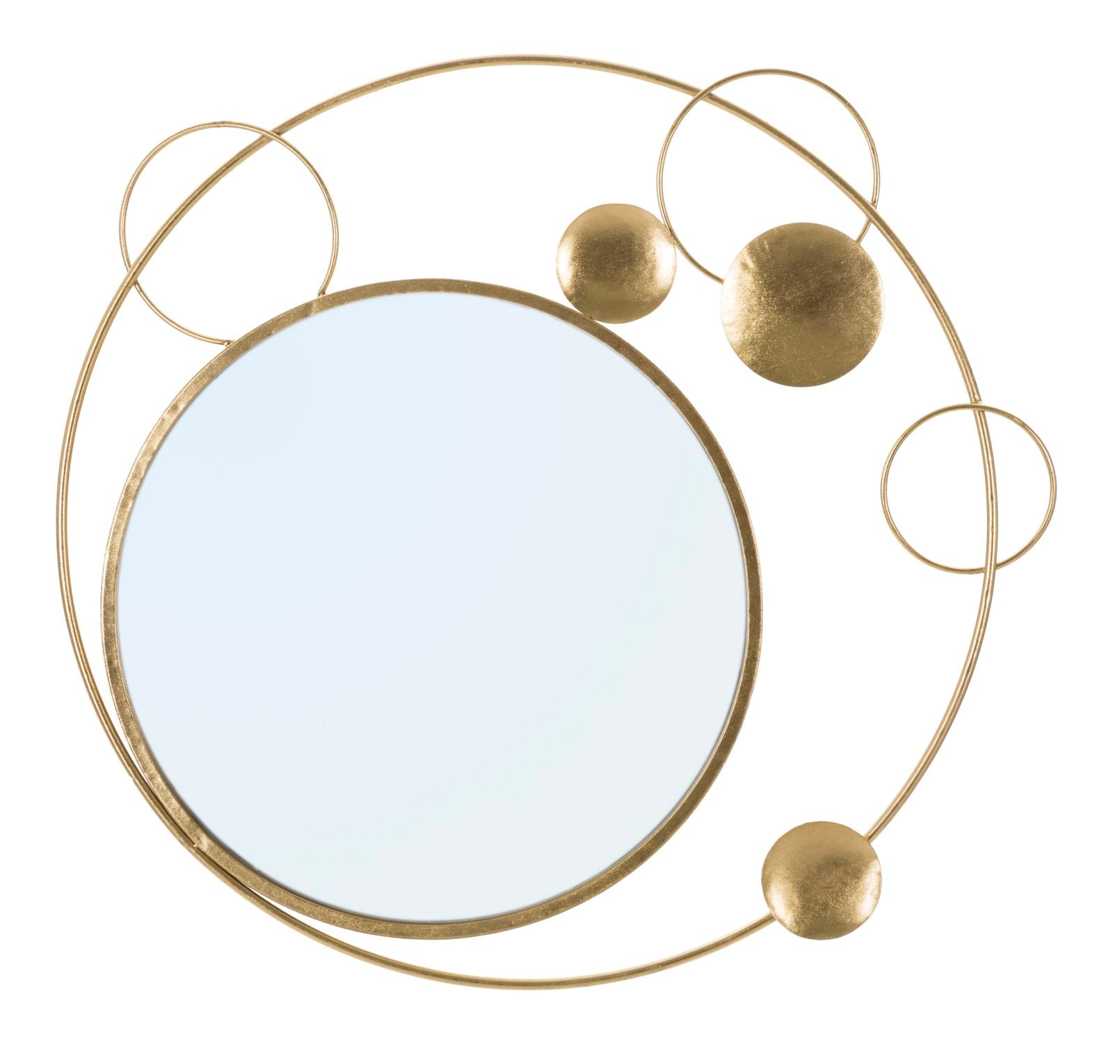 Espelho de Parede Redondo GLAM – Dourado