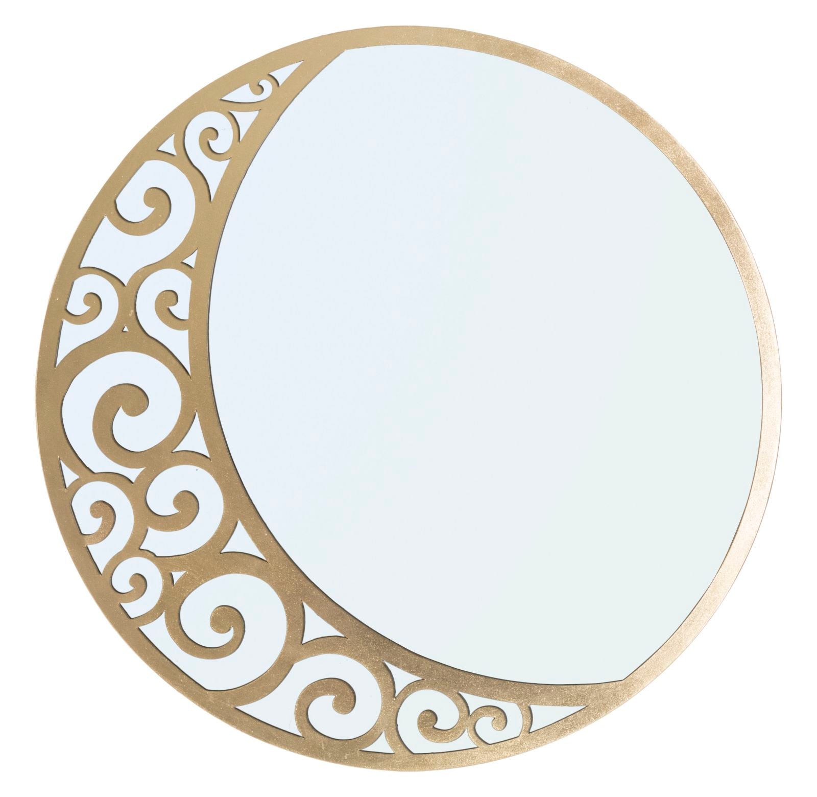 Espelho de Parede Redondo GLAM – Dourado