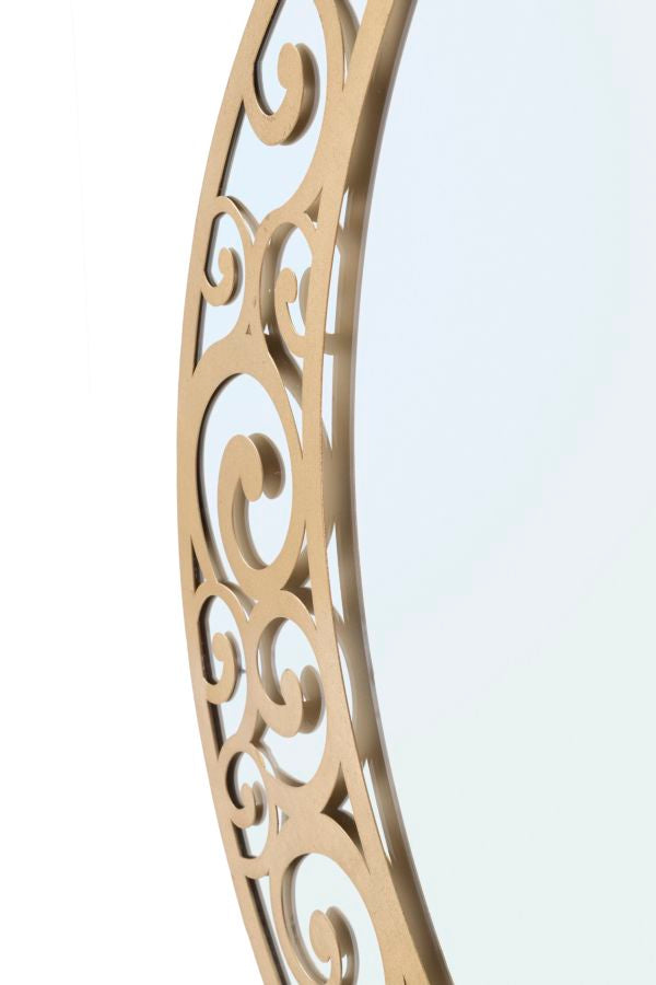 Espelho de Parede Redondo GLAM – Dourado