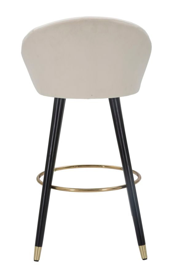 Banco de Bar GLAM – Creme, Dourado e Preto