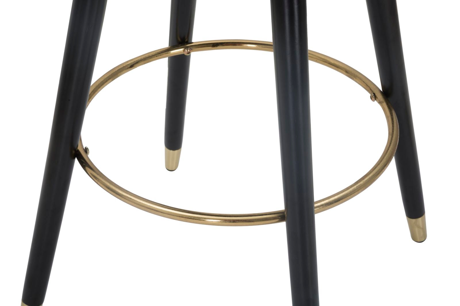 Banco de Bar GLAM – Creme, Dourado e Preto