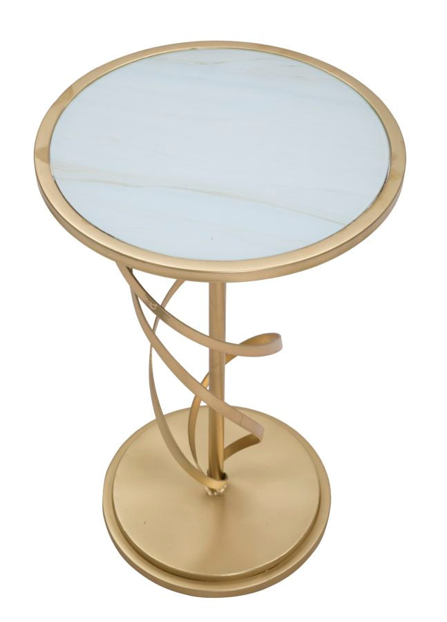 Mesa Redonda Pequena GLAM – Dourada e Multicolorida