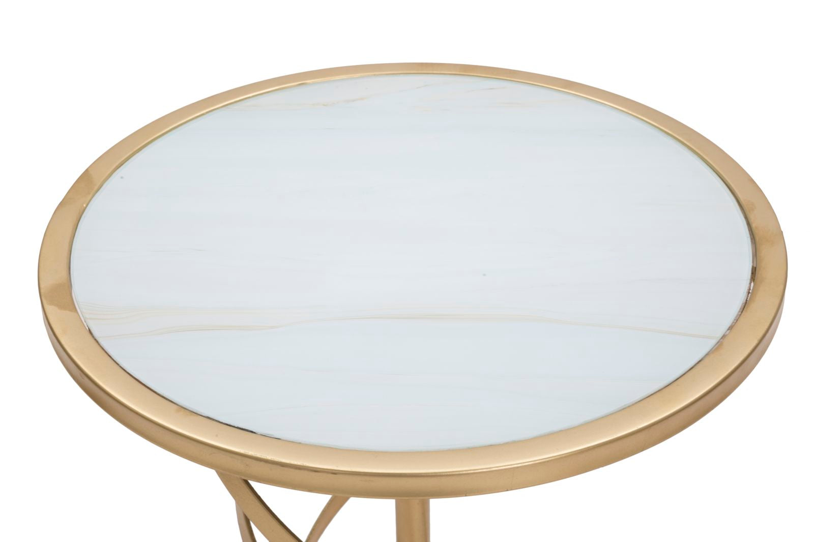 Mesa Redonda Pequena GLAM – Dourada e Multicolorida