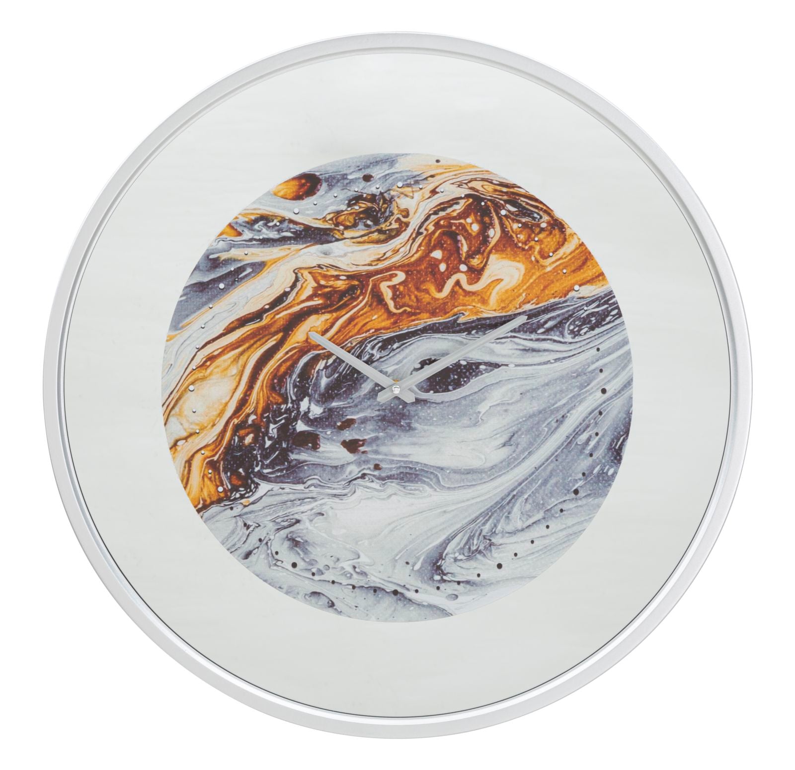 Relógio de Parede Redondo – Multicolor – Ferro, MDF, Vidro