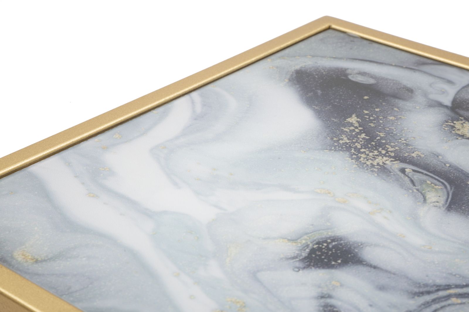 Mesa Quadrada Pequena GLAM – Dourado e Multicolor