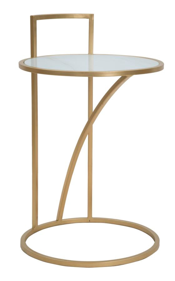 Mesa Redonda Pequena GLAM – Dourado e Multicolor
