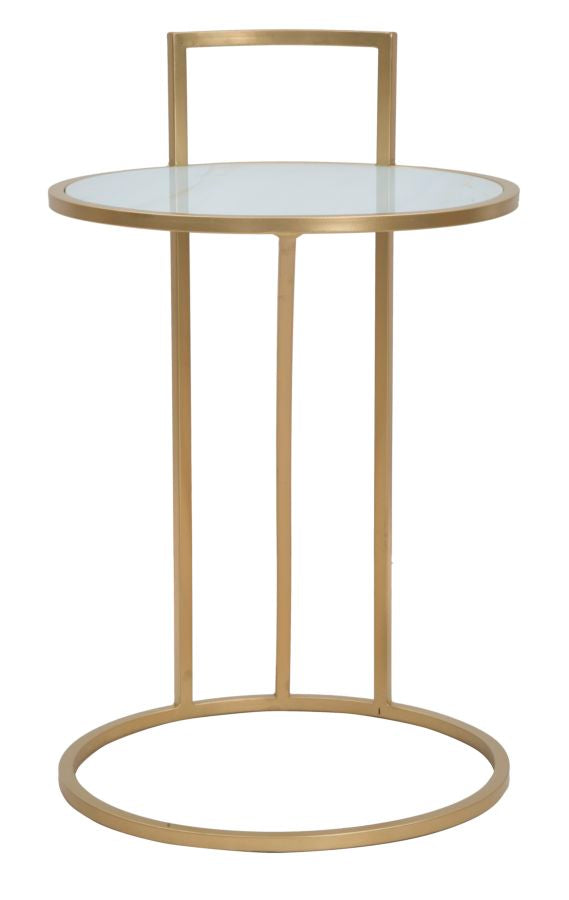 Mesa Redonda Pequena GLAM – Dourado e Multicolor