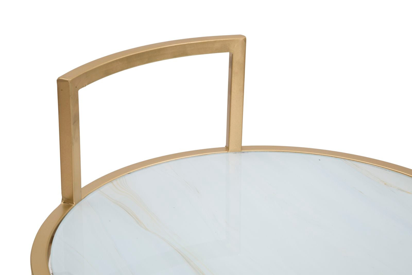 Mesa Redonda Pequena GLAM – Dourado e Multicolor