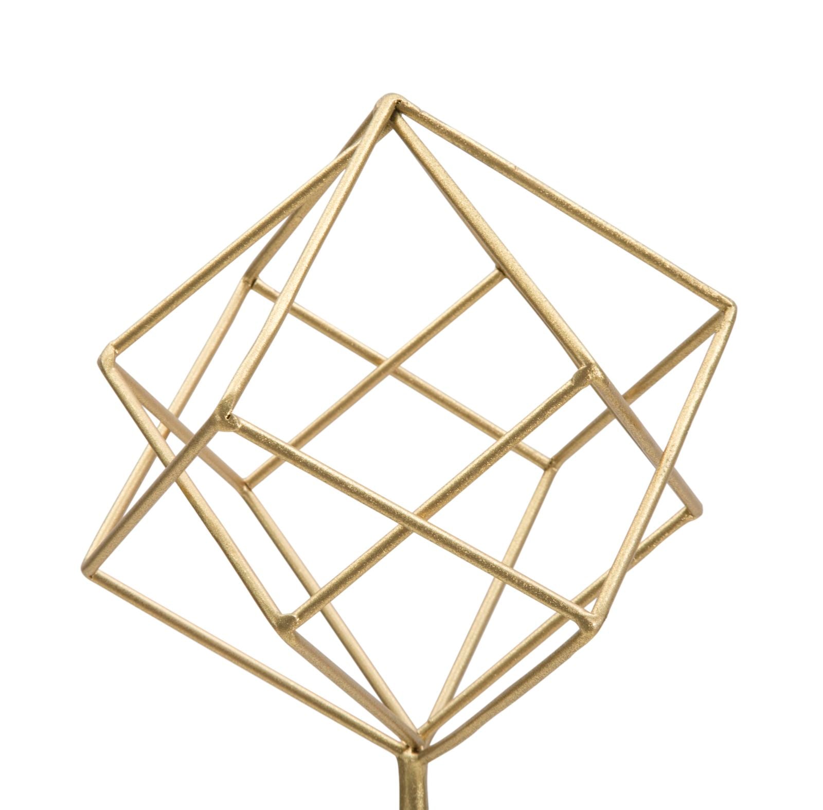 Escultura Metálica Elegante GLAM – Dourado e Branco