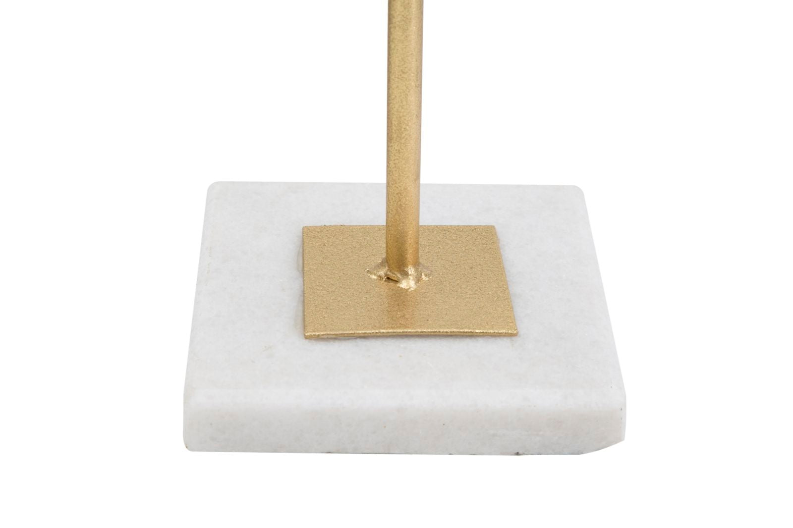 Escultura Metálica Elegante GLAM – Dourado e Branco