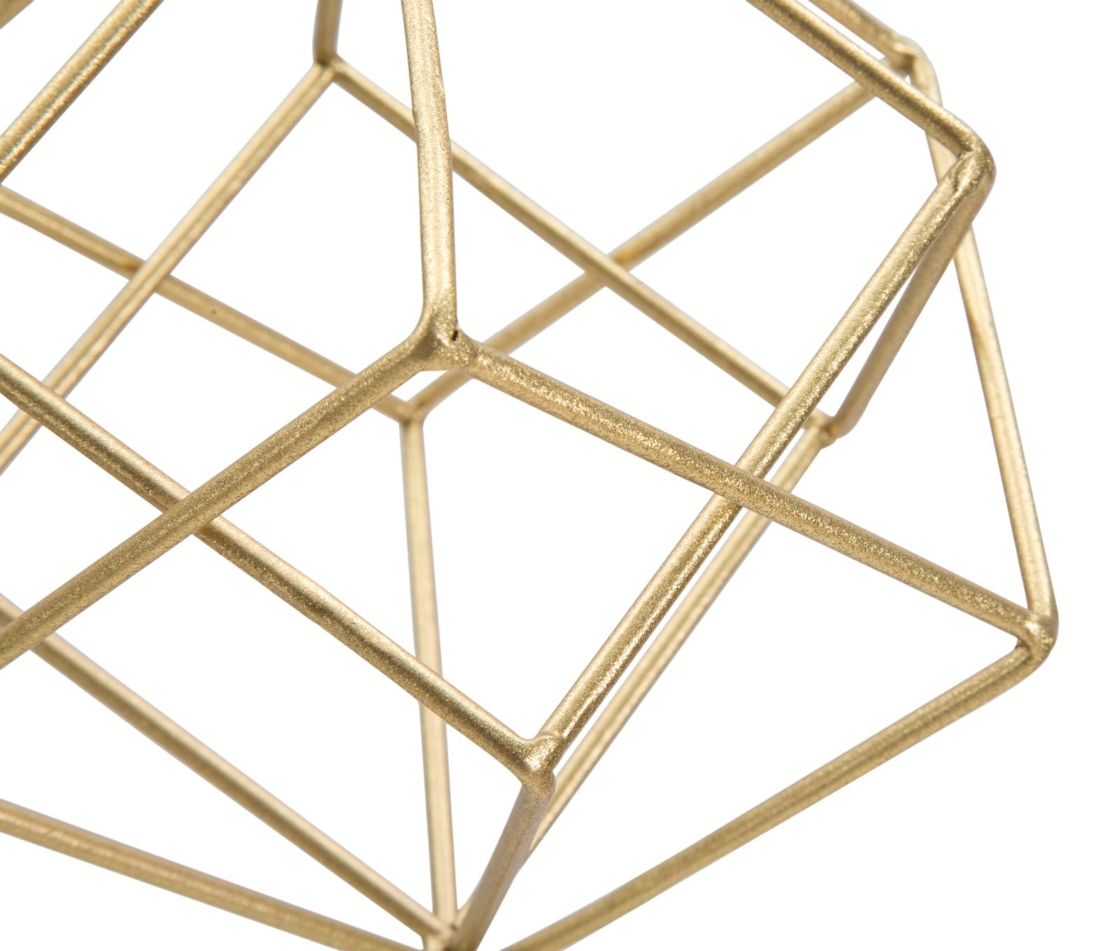 Escultura Metálica Elegante GLAM – Dourado e Branco