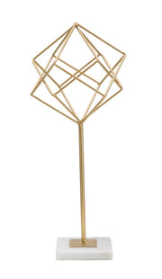 Escultura Elegante GLAM – Dourado e Branco