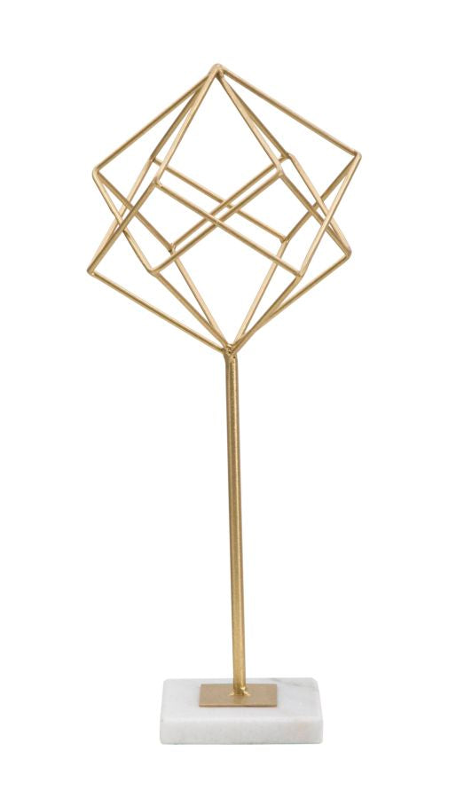 Escultura Elegante GLAM – Dourado e Branco