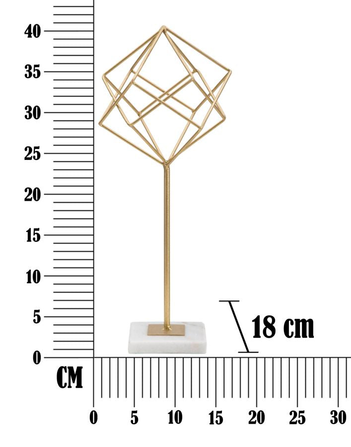 Escultura Elegante GLAM – Dourado e Branco