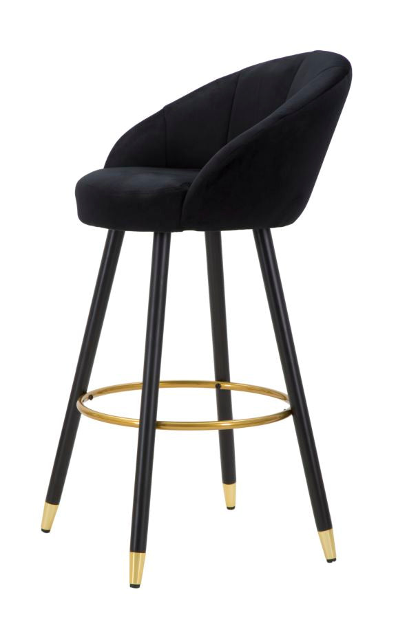 Banco de Bar GLAM – Preto e Dourado