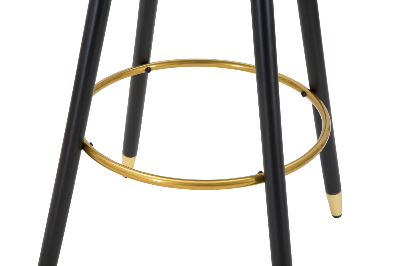 Banco de Bar GLAM – Preto e Dourado