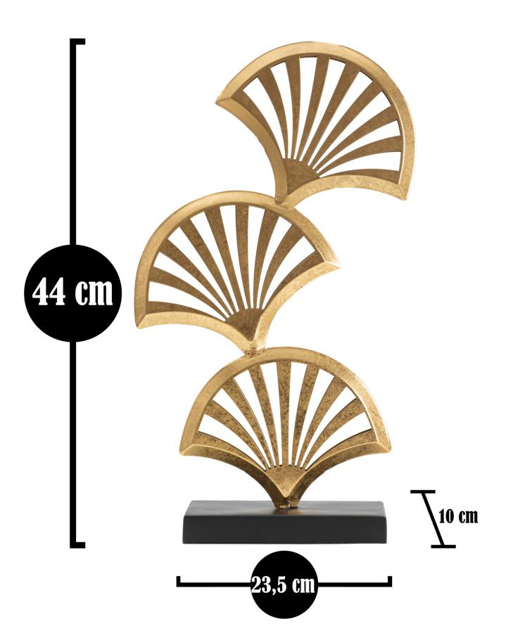 Escultura Metálica GLAM – Dourado e Preto
