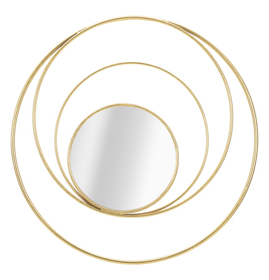 Espelho de Parede Redondo GLAM – Dourado