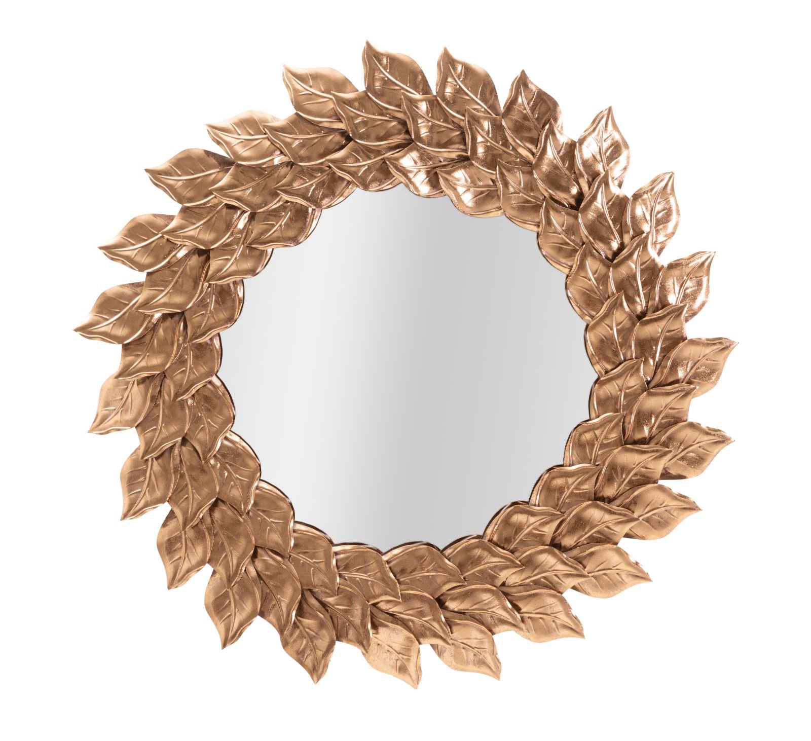 Espelho de parede redondo GLAM – Cobre