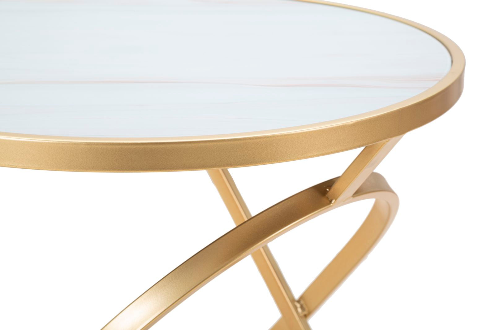 Mesa Redonda Pequena GLAM – Dourado e Multicolor