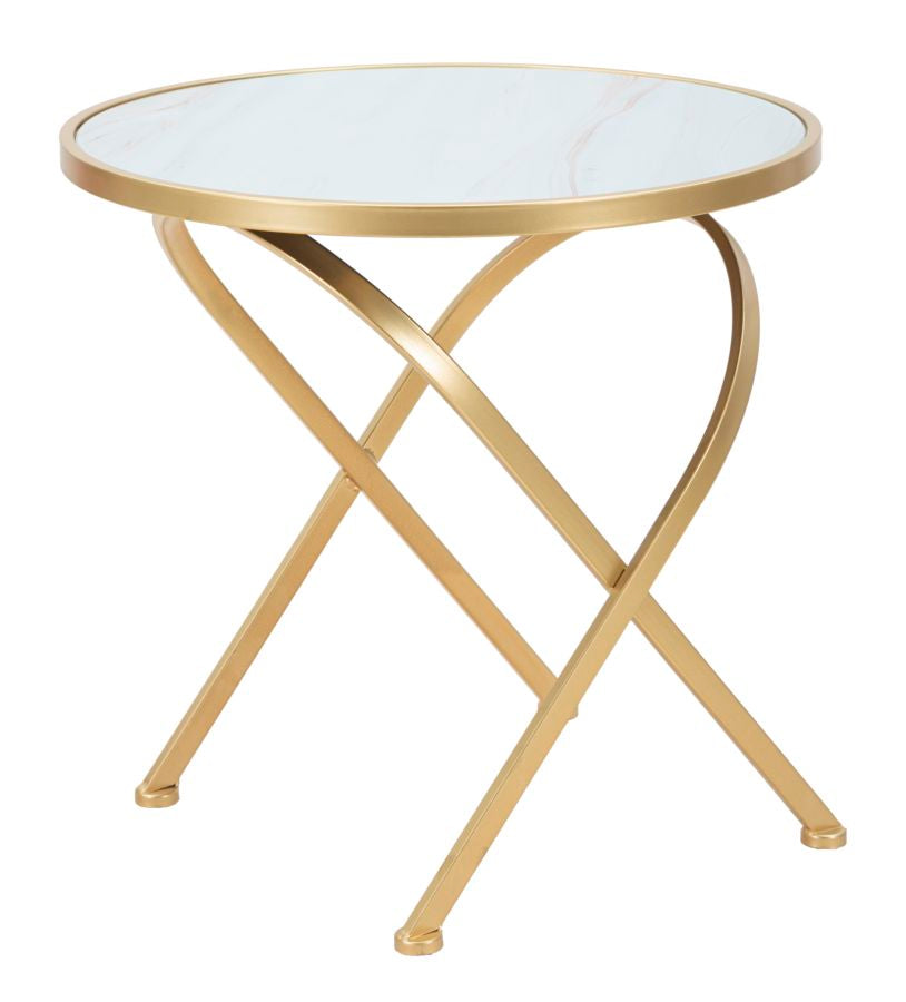 Mesa Redonda Pequena GLAM – Dourado e Multicolor